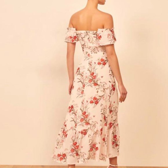 Reformation Butterfly Midi Dress, Like New - Picture 3 of 4